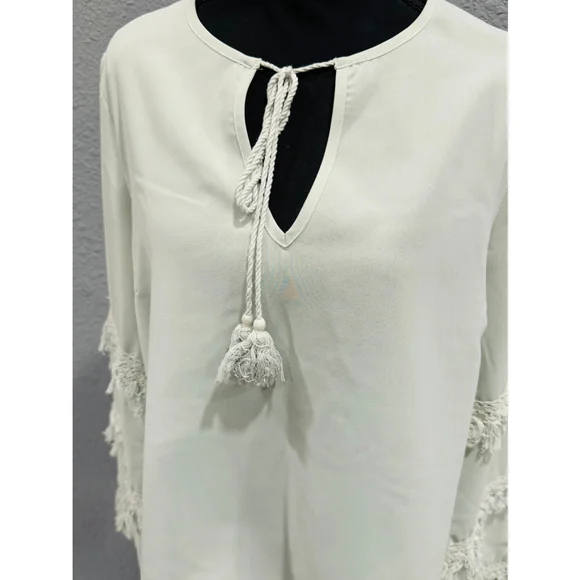 Women's Main Strip Green Blouse Size M - Picture 2 of 8